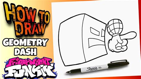 HOW TO DRAW FRIDAY NIGHT FUNKIN GEOMETRY DASH Como Dibujar Ageometry