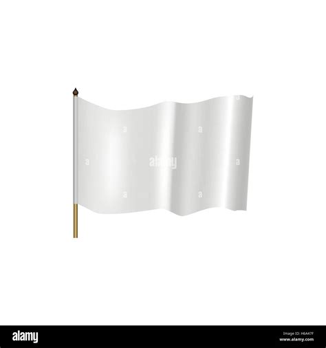 White Flag Waving On The Wind Stock Vector Image Art Alamy