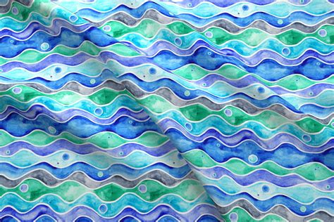 Colorful Fabrics Digitally Printed By Spoonflower Ocean Pattern