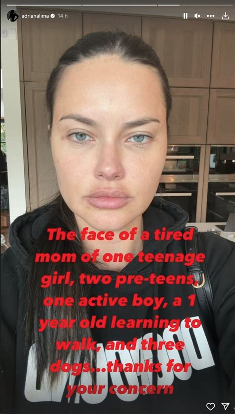 Adriana Lima responde a los comentarios sobre su rostro en su última
