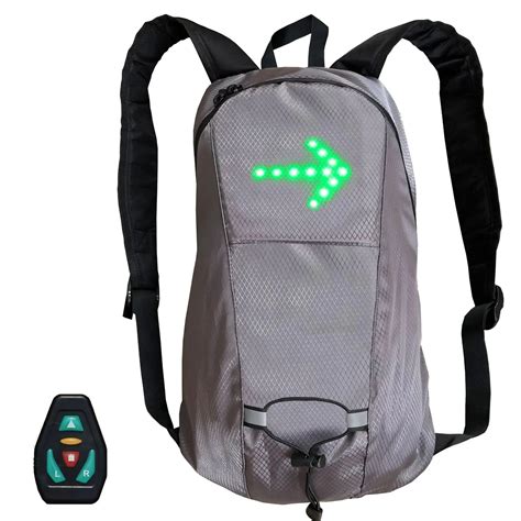 Mochila Deportiva Impermeable Para Bicicleta Luz LED De Se Al De Giro