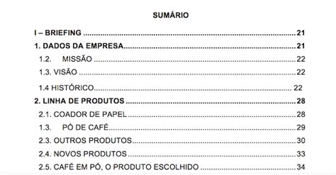 Modelo De Sumário Abnt - Modelo de Sumário ABNT para Download: como fazer no word, exemplos ...