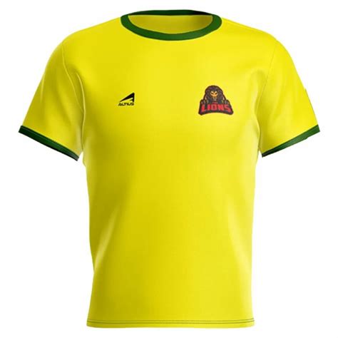 Cricket T Shirt Polyester Kabaddi Jersey Printed Yellow At Rs