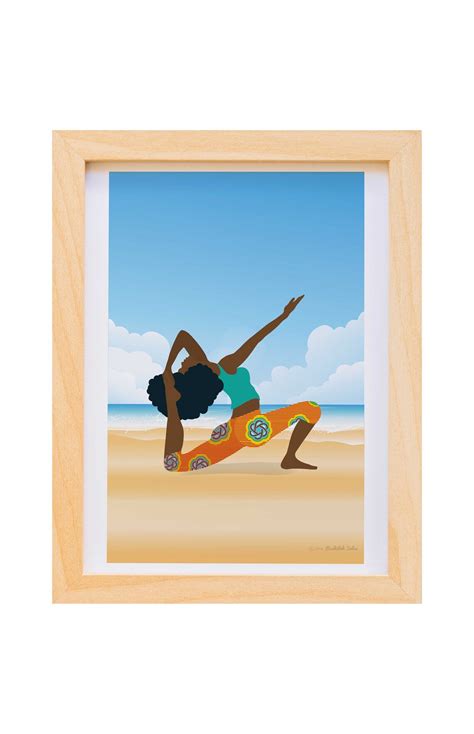 Black Woman Yoga Art Print Black Yogi African American Art - Etsy