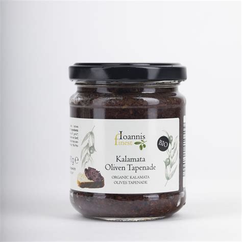 Bio Oliven Paste Aus Schwarzen Kalamata Oliven Ioannis Finest