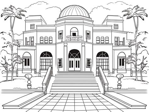 Incredible Mansion Coloring Coloring Page