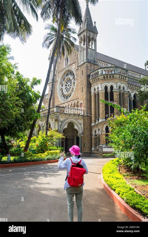 A Chinese tourist at the campus of the University of Mumbai (University ...