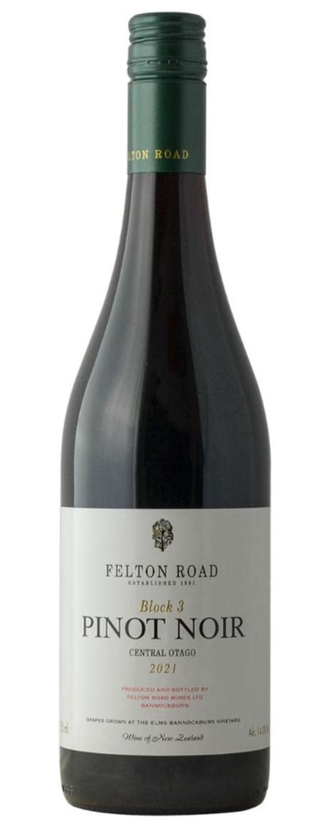 Buy 2021 Felton Road Pinot Noir Block 3 750ML Online