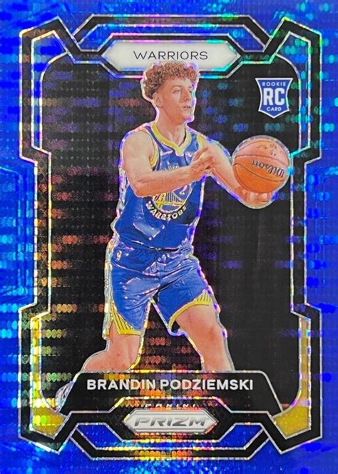 Brandin Podziemski 2023 Prizm 147 Blue Seismic 99 Price Guide