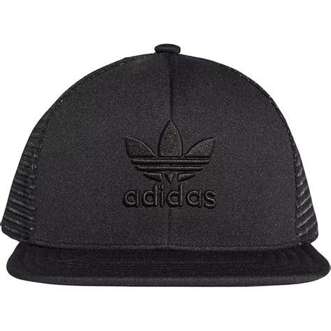 Adidas Black Logo Trefoil Heritage Black Trucker Hat Caphunters