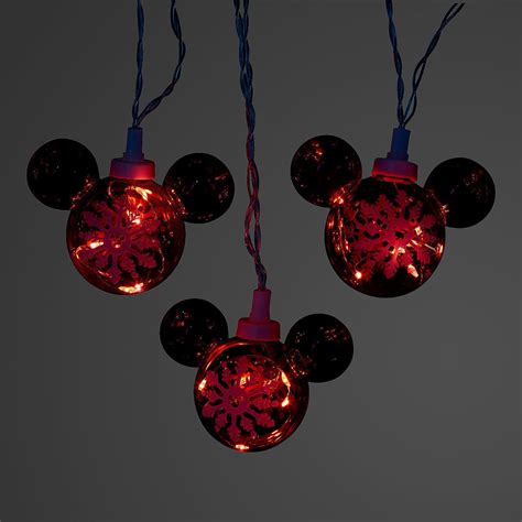 Disney String Lights Mickey Mouse Icons 8 Red Icons