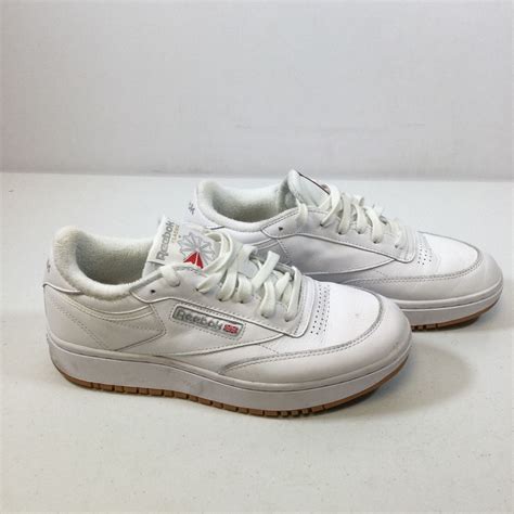 Reebok Classic 059503 White Lace Up Round Toe Sneaker Shoes Size 9 5 Used Ebay