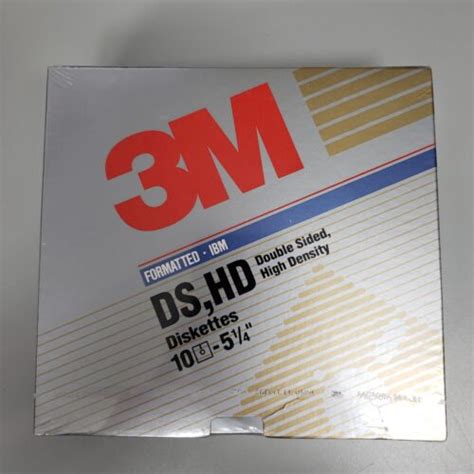 3M Formatted IBM High Density DS HD 5 1 4 Diskettes NEW SEALED 10 Pack