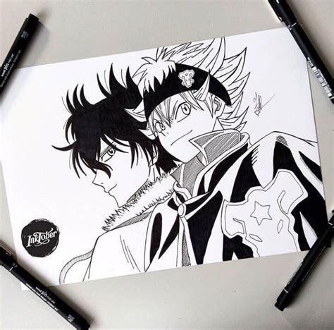 Drawing- Asta and Yuno-Black Cover Artist-@flpdraw | Anime ...