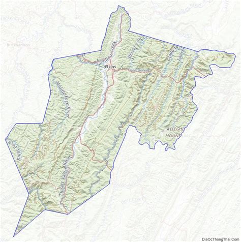 Map of Randolph County, West Virginia - Thong Thai Real