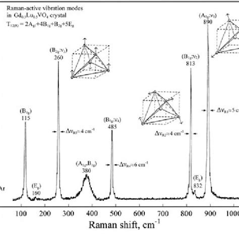 Room Temperature Polarized Spontaneous Raman Scattering Spectrum Of The