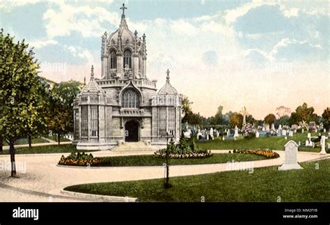 Greenwood Cemetery Chapel Brooklyn 1910 Stock Photo Alamy