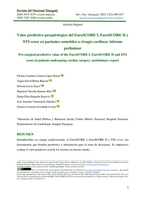 PDF Pre Surgical Predictive Value Of The EuroSCORE I EuroSCORE II