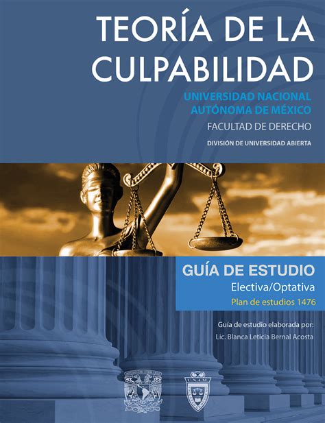 Guia Teoria de la Culpabilidad Guía de estudio para la asignatura