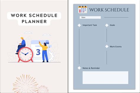 Editable Work Schedule Planner Graphic by Realtor Templates · Creative ...