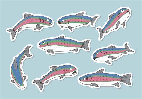 Rainbow Trout Vector 128151 Vector Art at Vecteezy