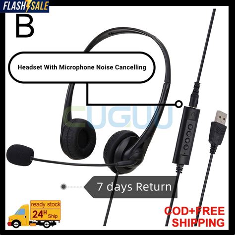 Usb Headset Noise Cancellation Usb Call Center Headphone With Microphone Mic Noise Cancelling