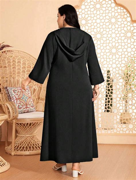 Shein Najma Plus Size Women S Hooded Long Sleeve Arabic Clothing With