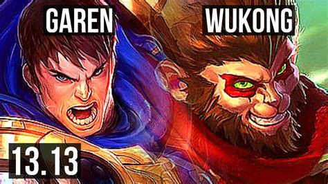 GAREN Vs WUKONG TOP 7 0 5 1 2M Mastery Godlike KR Master 13