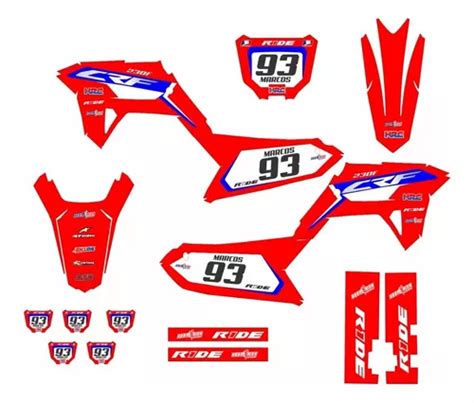 Kit Gr Fico Crf Biker Ride Adesivo Mm Cola Mkr