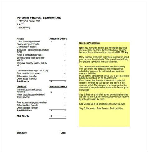 Financial Statement Templates 18 Free Word Excel And Pdf Formats Samples Examples Forms