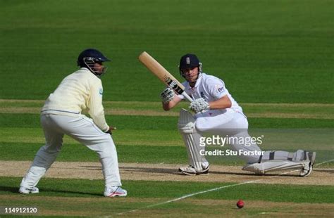 England Batsman Jonathan Trott Picks Up Some Runs During Day Three Of