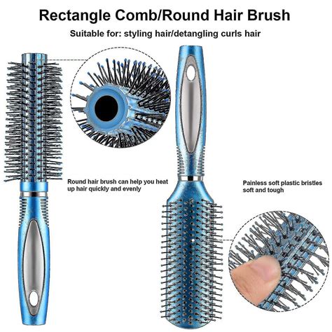 5 Pieces Hair Brush Set Detangling Brush Paddle Brush Round Hair Brush