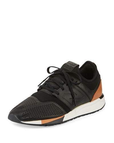 New Balance Men S Luxe Trainer Sneaker Black Brown Newbalance