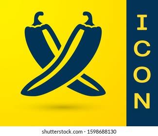 Blue Crossed Hot Chili Pepper Pod Stock Illustration 1598688130 Shutterstock