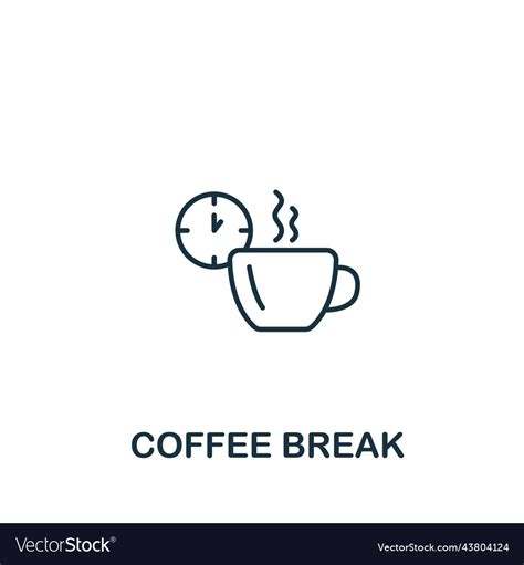 Coffee Break Icon Line Simple Icon For Templates Vector Image