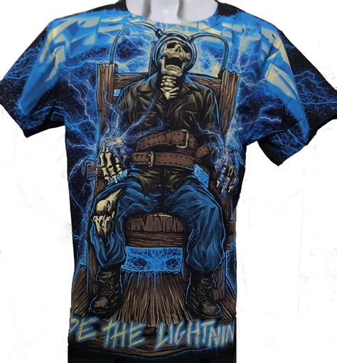 Metallica T Shirt Ride The Lightning Size Xxl All Over Print Roxxbkk