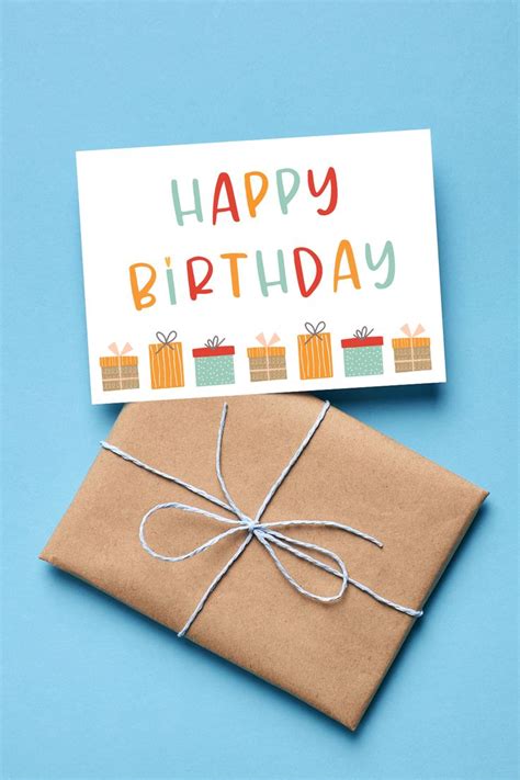 Birthday Printable Card Birthday Digital Card Happy Birthday Digital