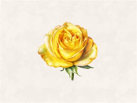 Yellow Rose Bud Flower Clipart Bundle Commercial Use Etsy