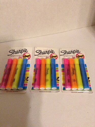 Sharpie Accent Highlighters Assorted Colors 3 Pack Of 4 In Each