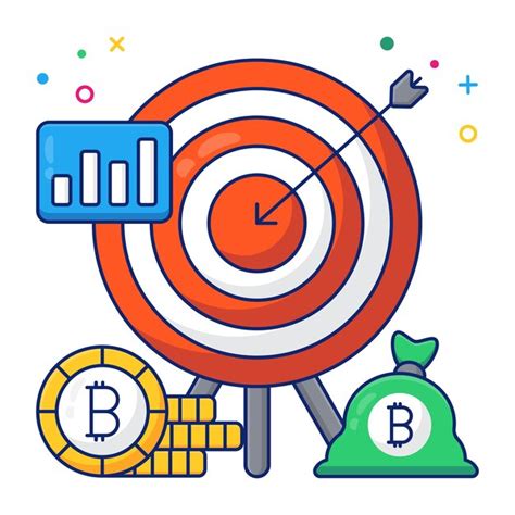 Premium Vector Editable Design Icon Of Bitcoin Target