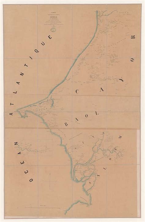 Carte du littoral de la colonie du Sénégal et dépendances entre Saint