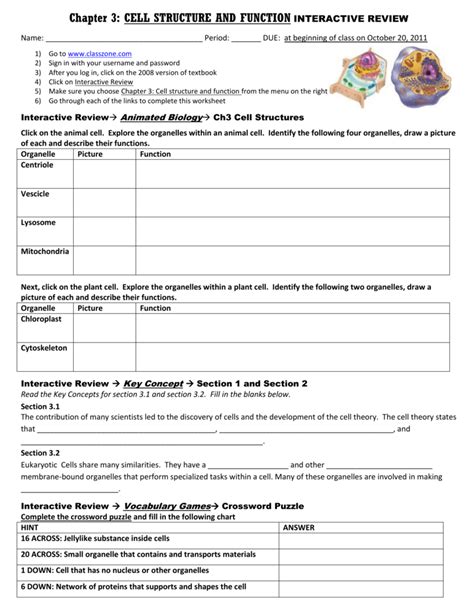 Cell Structure And Function Worksheet Pro Worksheet