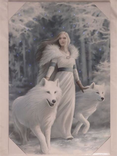 Ann Stokes Winter Guardian Led Light Up Canvas Art 40x60cm For Sale