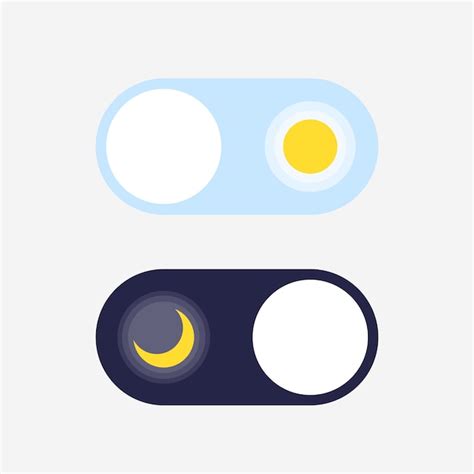 Premium Vector | Day and night mode switch. sun and moon. sleeping mode turn on, off. on off ...