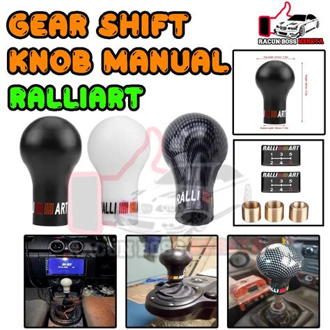 RALLIART 5 6 SPEED AUTO GEAR SHIFT KNOB CAR MANUAL TRANSMISSION MYVI