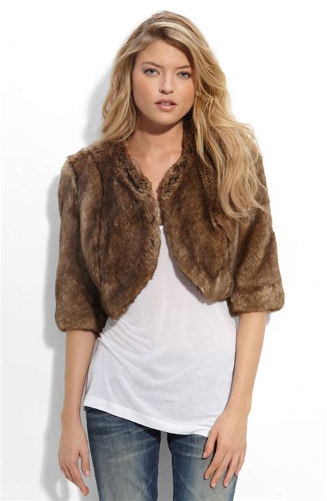 Faux Fur Shrug