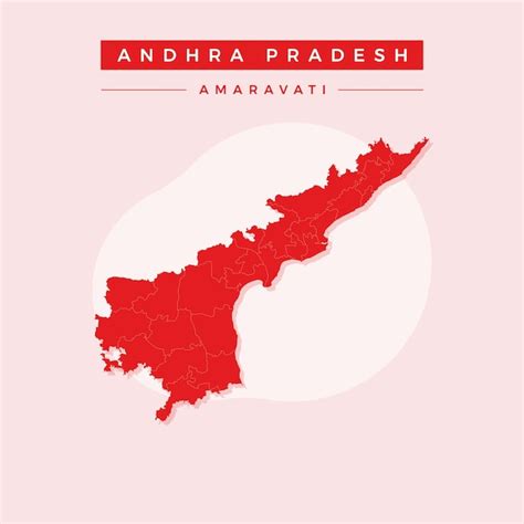 Premium Vector | National map of Andhra Pradesh Andhra Pradesh map ...