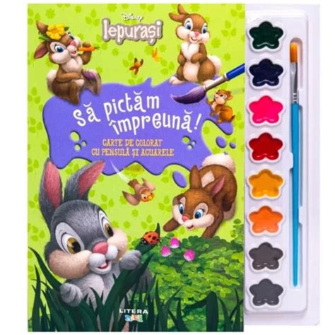 Disney Iepurasi Sa Pictam Impreuna Carte De Colorat Cu Pensula Si