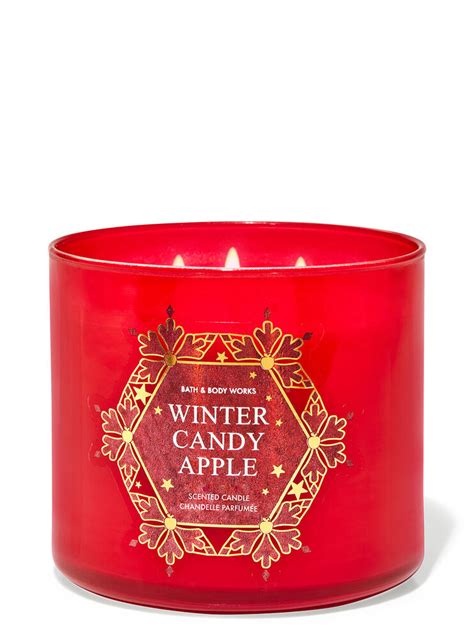 Winter Candy Apple 3 Wick Candle Bath And Body Works