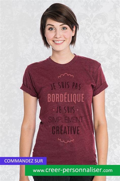 tshirt femme manche retrousé je ne suis pas bodélique Je suis